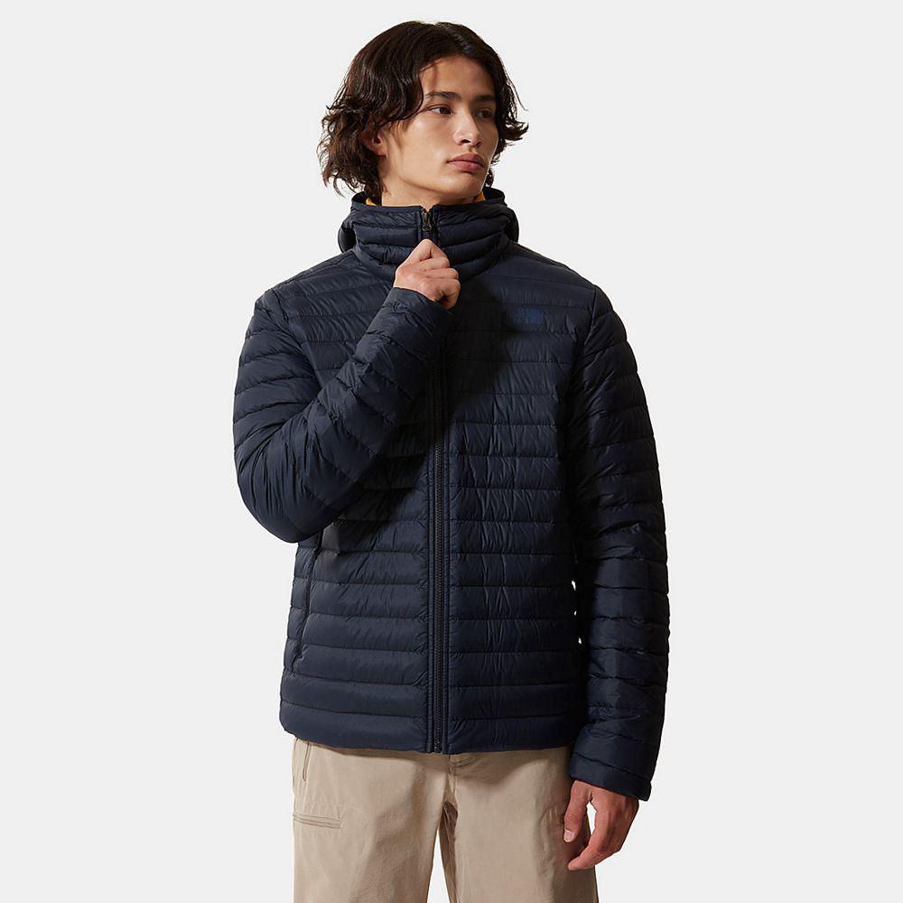 The North Face Stretch Hooded Ανδρικα Μπουφάν Πουπουλένια - Σκουρο Μπλε (CHQM48065)